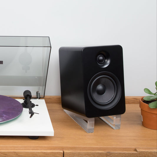 Line Phono: Acrylic Angler Speaker Stands