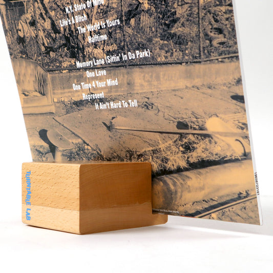 Turntable Lab: Wood Block Record Display - Natural Wood